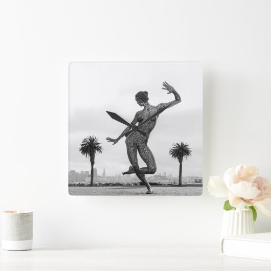 De kracht van een vrouw vierkante klok (Huis)