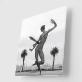 De kracht van een vrouw vierkante klok (Hoek)