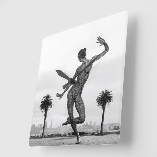 De kracht van een vrouw vierkante klok (Hoek)