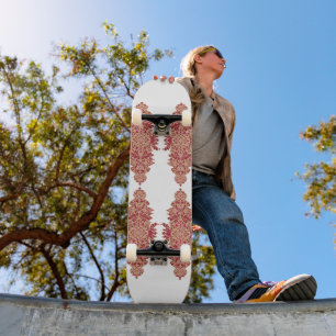 De kracht van een zwarte achtergrond met een rood  persoonlijk skateboard