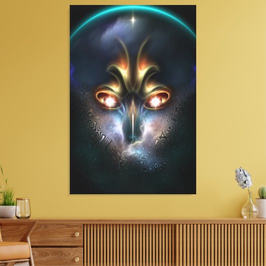 De kracht van Elvgren het All Seing Canvas afdrukk (Insitu (Woonkamer))