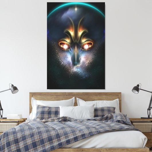 De kracht van Elvgren het All Seing Canvas afdrukk (Insitu (Slaapkamer))