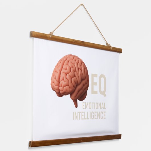 De kracht van emotionele intelligentie hangend wandkleed (Gebogen)