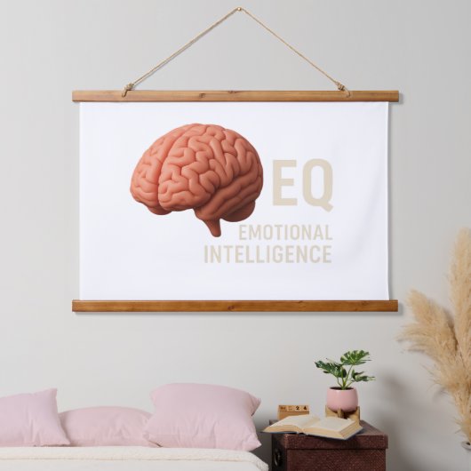 De kracht van emotionele intelligentie hangend wandkleed (Slaapkamer)