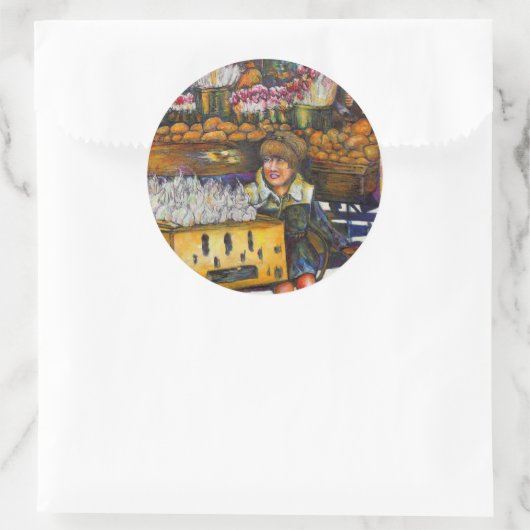 De kracht van empathie ronde sticker (Tas)