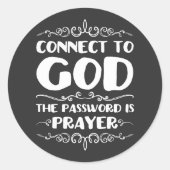 De kracht van gebed ronde sticker (Voorkant)