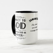 De kracht van gebeden op maat mok (Voorkant links)