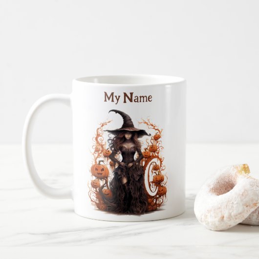 De kracht van Halloween: Halloween Heks Cup Koffiemok (Met donut)