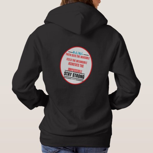 De kracht van het geloof Christelijk Hoodie (Achterkant)