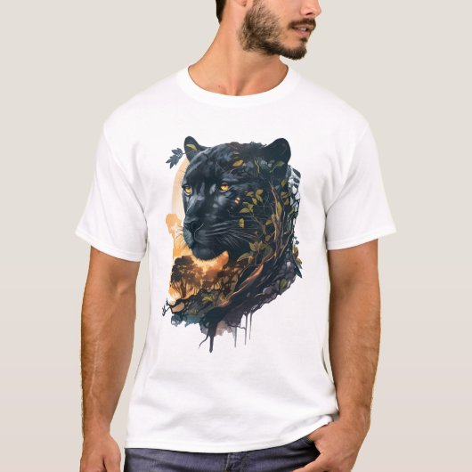 De kracht van het zwarte panter t-shirt (Voorkant)