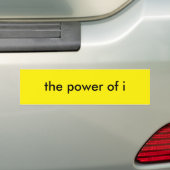 de kracht van i bumpersticker (Op auto)