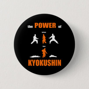 De kracht van Kyokushin Proud Karate ontwerp voor  Ronde Button 5,7 Cm