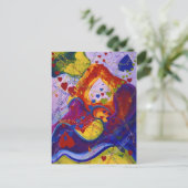 De kracht van liefde, ondergrond, hart, Abstract Briefkaart (Staand voorkant)