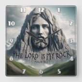 De kracht van mijn verlossing De Heer is mijn rots Vierkante Klok (Voorkant)