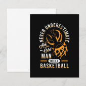 De kracht van oud Man met een honkbal Bedankkaart (Voorkant / Achterkant)