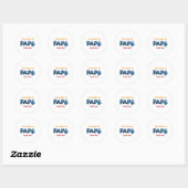 De kracht van papa ronde sticker (Vel)