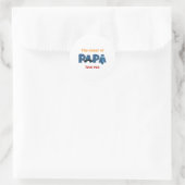 De kracht van papa ronde sticker (Tas)