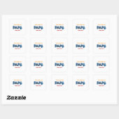 De kracht van papa vierkante sticker (Vel)