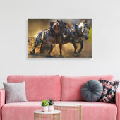 De kracht van twee canvas afdruk (Insitu (Woonkamer))