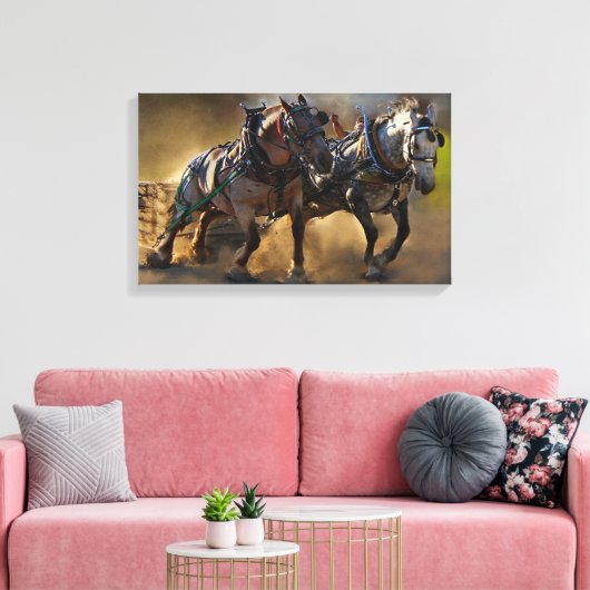 De kracht van twee canvas afdruk (Insitu (Woonkamer))