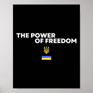 De Kracht Van Vrijheid Trident Oekraïense Vlag Sym Poster