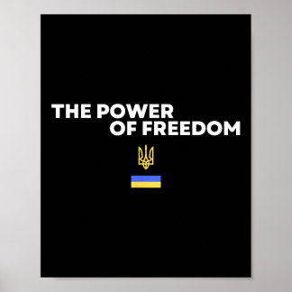 De Kracht Van Vrijheid Trident Oekraïense Vlag Sym Poster