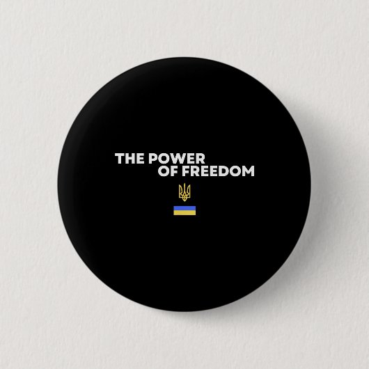 De Kracht Van Vrijheid Trident Oekraïense Vlag Sym Ronde Button 5,7 Cm (Voorkant)