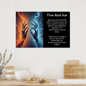 De kracht van vuur en ijs poster (Keuken)