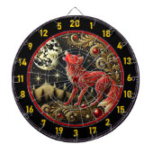 De kracht van Wolf inspireert focus en overwinning Dartbord (Voorkant)