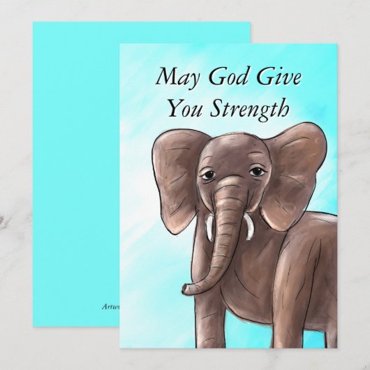 De kracht van zijn liefdeskaart bedankkaart (Voorkant / Achterkant)