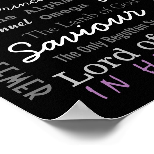 De krachtige naam van Jezus Christelijk Poster (Hoek)