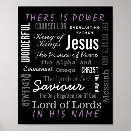 De krachtige naam van Jezus Christelijk Poster (Voorkant)