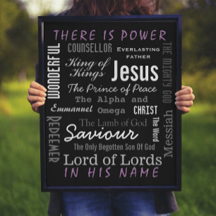 De krachtige naam van Jezus Christelijk Poster