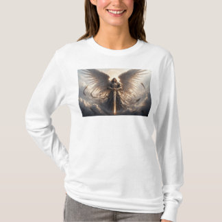 De krachtige St Michael vrouwen lange mouw T-shirt