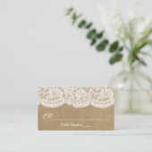 De Kraft & Kant Bruiloft Collectie Escort Kaarten Plaatskaartje (Staand voorkant)