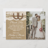 De Kraft-, Kant- en Hoefijzer Bruiloftcollectie Bedankkaart (Voorkant)