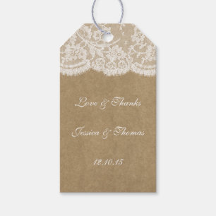 De Kraft & Lace bruiloft Collectie Labels Cadeaulabel
