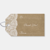 De Kraft & Lace bruiloft Collectie Labels Cadeaulabel (Achterkant Horizontaal)