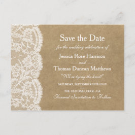 De Kraft & Lace bruiloft Collectie opslaan van de  Aankondigingskaart