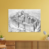 De Krak des Chevaliers, wederopbouw Canvas Afdruk (Insitu (Woonkamer))