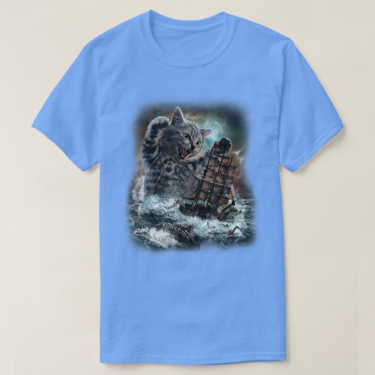 De Kraken is de legendaire Zee monster van gierkat T-shirt (Design voorkant)