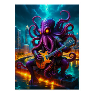 De Kraken Monster Rockster Perfect Poster