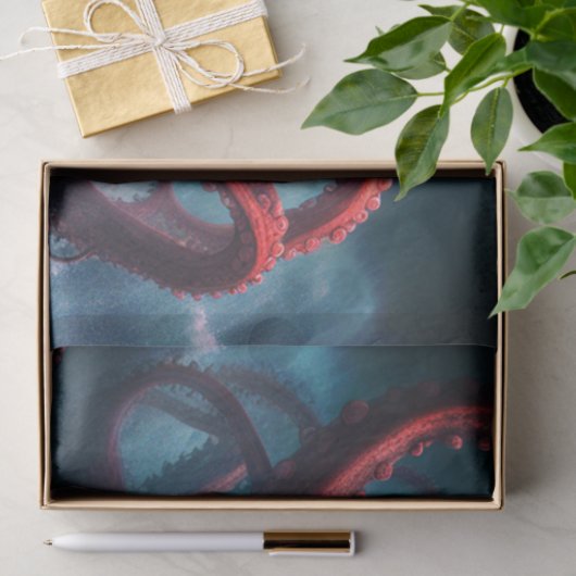 De Kraken Octopus Zee Monster Decoupage Tissuepapier (Geschenk)