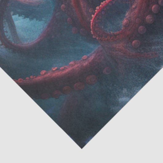 De Kraken Octopus Zee Monster Decoupage Tissuepapier (Detail)