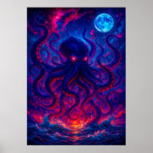 De Kraken stijgt op uit de Ocean Fantasy Poster (Voorkant)