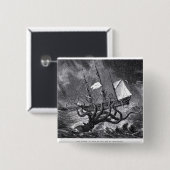 De Kraken Vierkante Button 5,1 Cm (Voorkant /achterkant)