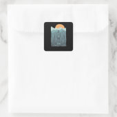 De Kraken Vierkante Sticker (Tas)