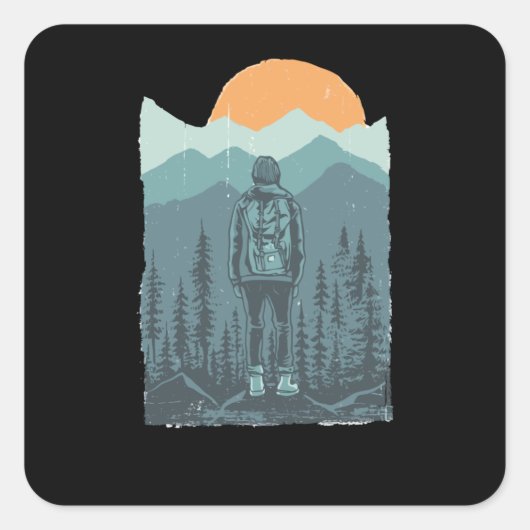 De Kraken Vierkante Sticker (Voorkant)