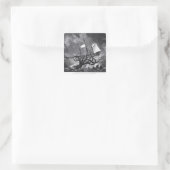 De Kraken Vierkante Sticker (Tas)