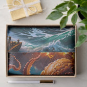 De Kraken Zee Monster Decoupage Tissuepapier (Geschenk)